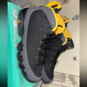 Jordan Black and Yellow Sneakers